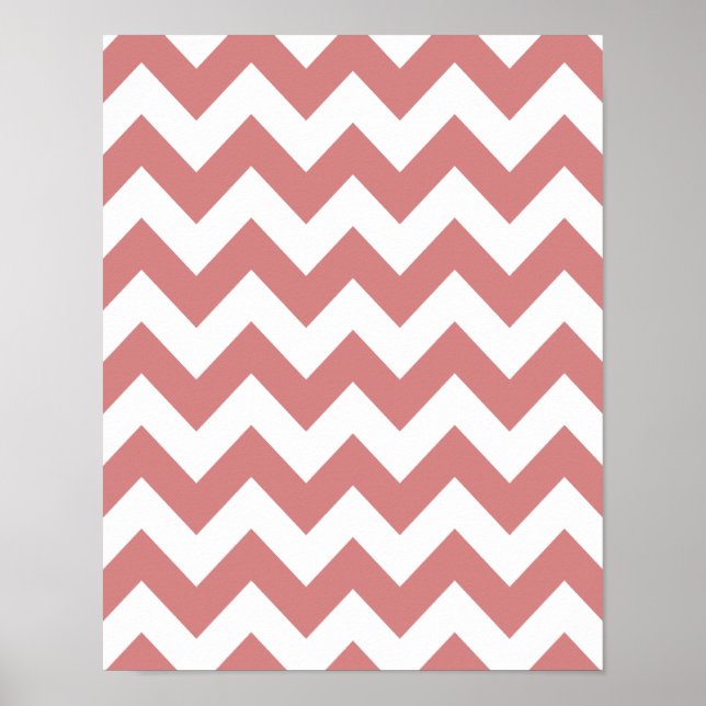 Rosa Bold Chevron Poster (Framsidan)