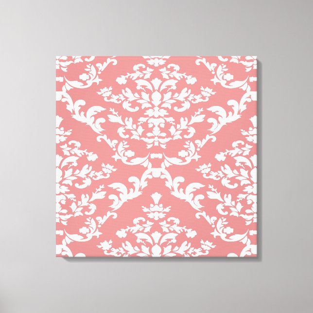 Rosa Bold Damask @ Emporiomoffa Canvastryck (Framsida)
