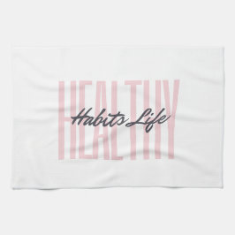 Rosa Bold Healthy Habits Life Kitchen Towel Kökshandduk