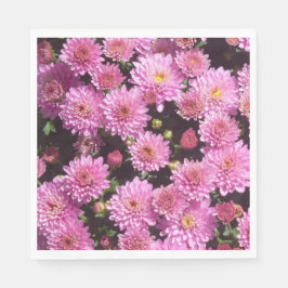 Rosa Boll Chrysanthemum Papper Napkins Pappersservett