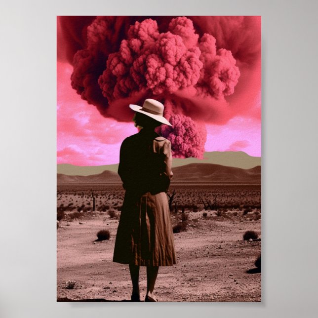 Rosa bomb vintage dystopia poster (Framsidan)