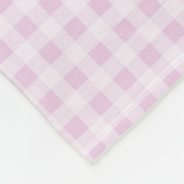 Rosa Bomullssnurr Gingham Fleecefilt