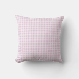 Rosa Bomullssnurr Gingham Kudde