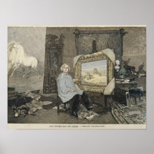 Rosa Bonheur i henne studio Poster