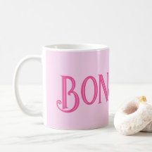 Rosa Bonjour Pastel Rosa Coffee Mugg