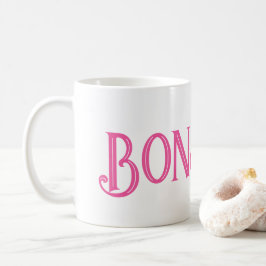 Rosa Bonjour White Coffee Mugg