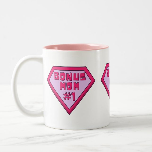 Rosa Bonus Mamma #1 Mors dag 2-tonkaffe Mugg (Vänster)