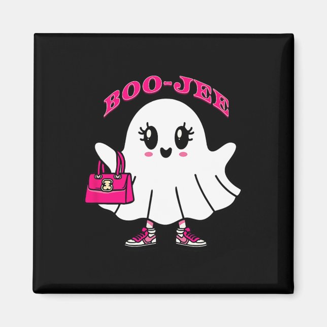 Rosa Boo-jee Funny Ghost Halloween Magnet (Framsidan)
