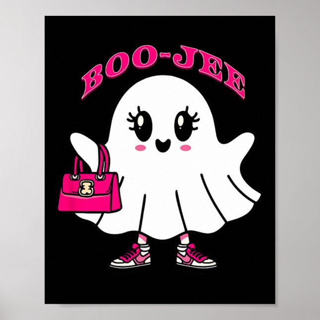 Rosa Boo-jee Funny Ghost Halloween Poster (Framsidan)