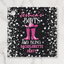 Rosa Boots och Bling Bachelorette Party Gåvor Etiketter