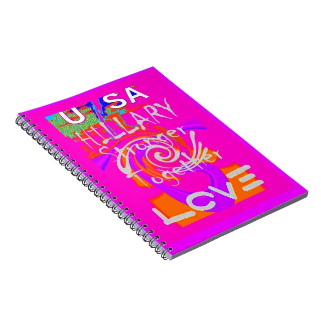 Rosa Borated Hillary Inspiration Art Skriv ut Anteckningsbok (Högra Sidan)