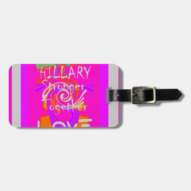 Rosa Borated Hillary Inspiration Art Skriv ut Bagagebricka (Horisontell Framsida)