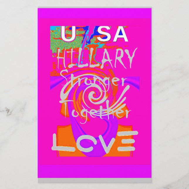 Rosa Borated Hillary Inspiration Art Skriv ut Brevpapper (Framsida)