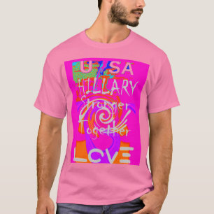 Rosa Borated Hillary Inspiration Art Skriv ut Tee