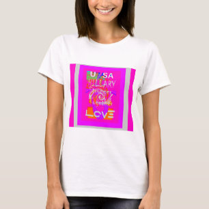 Rosa Borated Hillary Inspiration Art Skriv ut Tröja