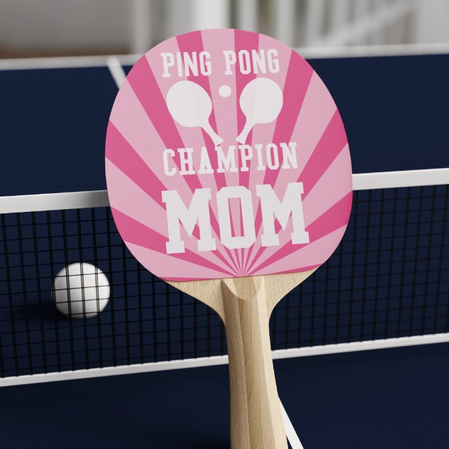 Rosa Bord Tennis Champion Mamma Ping Pong Paddle Pingisracket (She may let you win - but I doubt it. Quirky mom gift from dads. )