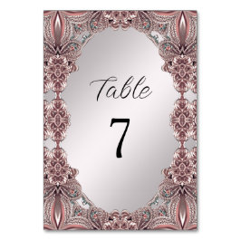 Rosa Bordsnummer för prydnadsdjur