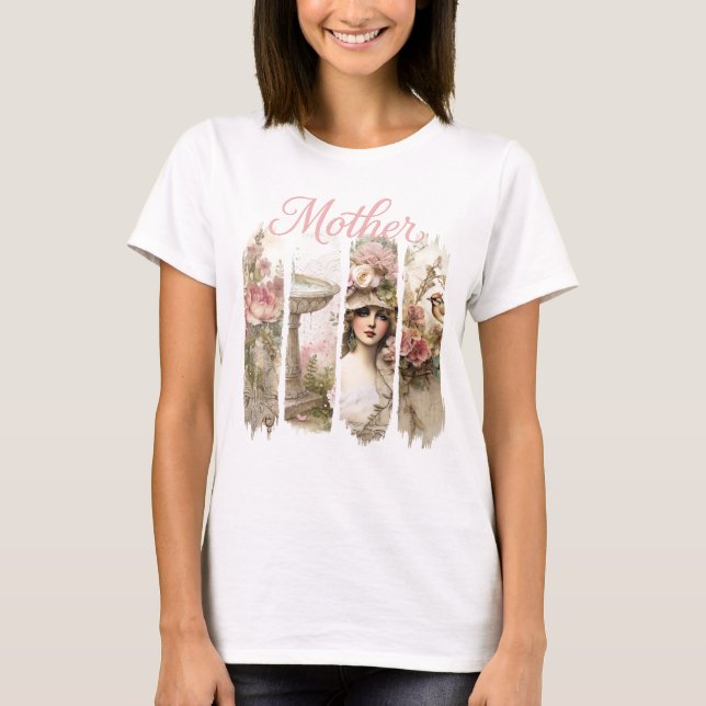 Rosa Botanica Mor T-Shirt (Framsida)