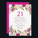 Rosa Botanisk Blommigt 21:a födelsedag Party Inbju Inbjudningar<br><div class="desc">Rosa Botanisk Blommigt 21:a födelsedag Party Inbjudan Kontakta oss om matchande artiklar eller besök vår butik</div>