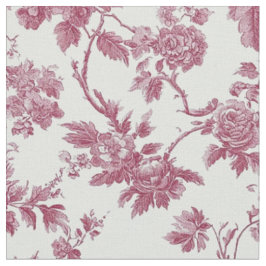 Rosa Botanisk Gren Toile Tyg