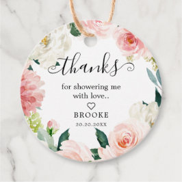 Rosa Botanisk Möhippa Tack Gåvor Etiketter