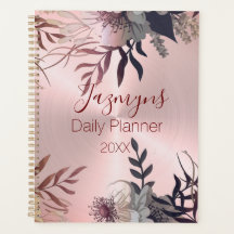 Rosa botanisk Personlig Daily Planner