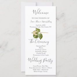 Rosa Botaniskt Bröllopsprogram