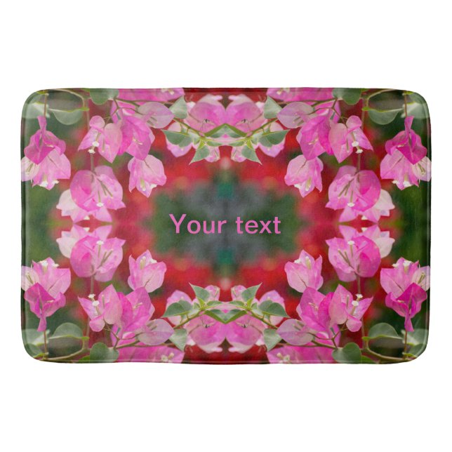 Rosa Bougainvillea blomma Badrumsmatta (Framsidan)