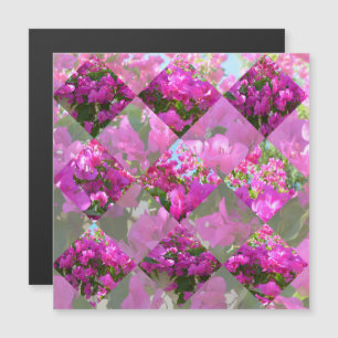 Rosa Bougainvillea Flowers Diamond cut Design.