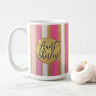 Rosa Bougie Rand Personlig Coffee Mugg