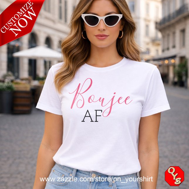 Rosa Boujee AF  T-Shirt (Skapare uppladdad)