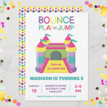 ROSA BOUNCE PLATS OCH JUMP-INBJUDAN