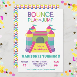 ROSA BOUNCE PLATS OCH JUMP-INBJUDAN MEDDELANDE
