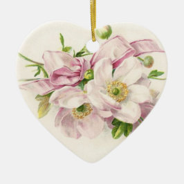Rosa Bouquet Julgransprydnad Keramik