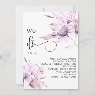 *~*  Rosa Bouquet OSA QR AR15 Blommigt BRÖLLOP Inbjudningar