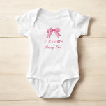 Rosa Bow 1st Girl-Födelsedagsfest T Shirt<br><div class="desc">Rosa Bow 1st Girl Födelsedagsfest Bodydräkt’gi</div>