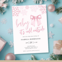 Rosa Bow Baby dess Kall utanför babyskabinsen