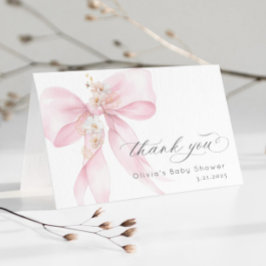 Rosa Bow Baby i Bloom Baby-duschen Tack för ditt k