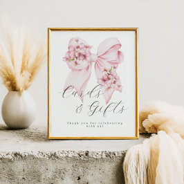 Rosa Bow Baby in Bloom Baby Shower Gifts Sign Poster