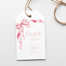 Rosa Bow Baby Shower, Baby Shower, det är en flick Presentetikett