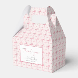 Rosa Bow Baby Shower Favor Box  Coquette Girl Presentaskar