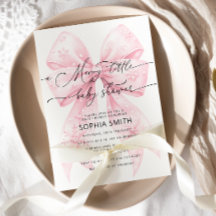 Rosa Bow Baby Shower för en liten vinter