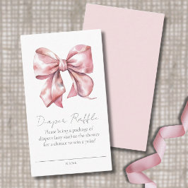 Rosa Bow Baby Shower - kort för fickhylsa