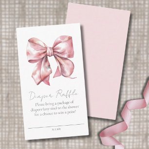 Rosa Bow Baby Shower - kort för fickhylsa