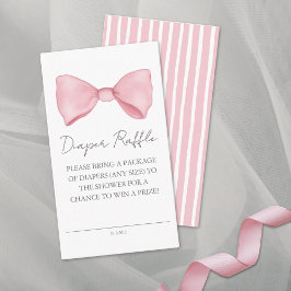 Rosa Bow Baby Shower - kort för fickhylsa