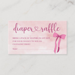  Rosa Bow Baby Shower Raffle Tilläggskort