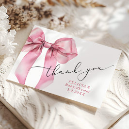 Rosa Bow Baby Shower - tackkort Tack Kort