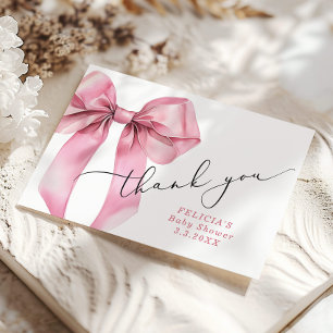 Rosa Bow Baby Shower - tackkort Tack Kort