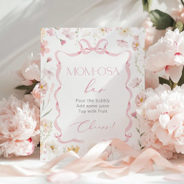 Rosa Bow band Rosendunge Momosa stapel akvarell Poster