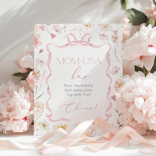 Rosa Bow band Rosendunge Momosa stapel akvarell Poster (Skapare uppladdad)